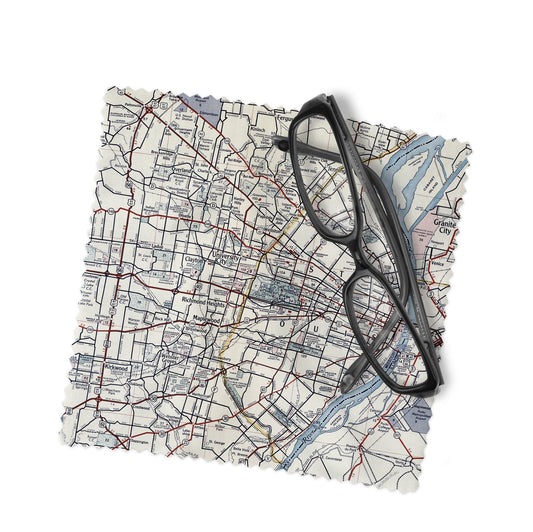 St Louis Missouri Map Lens Cloth | Microfiber Glasses Cleaner | Travel Gift