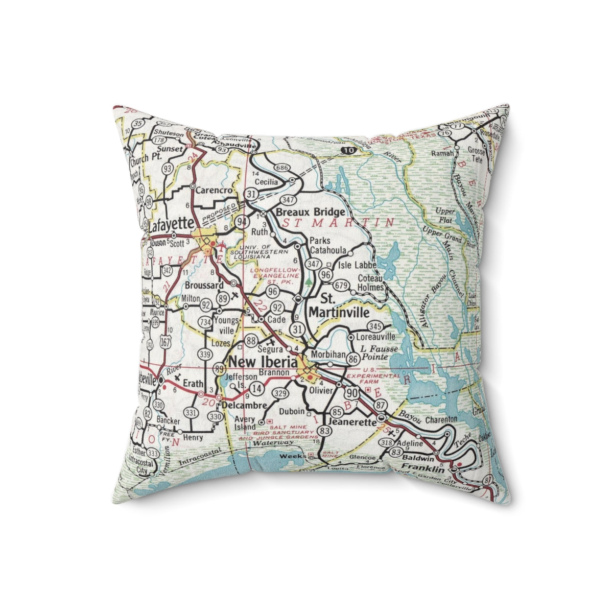 St Martinville Louisiana pillow