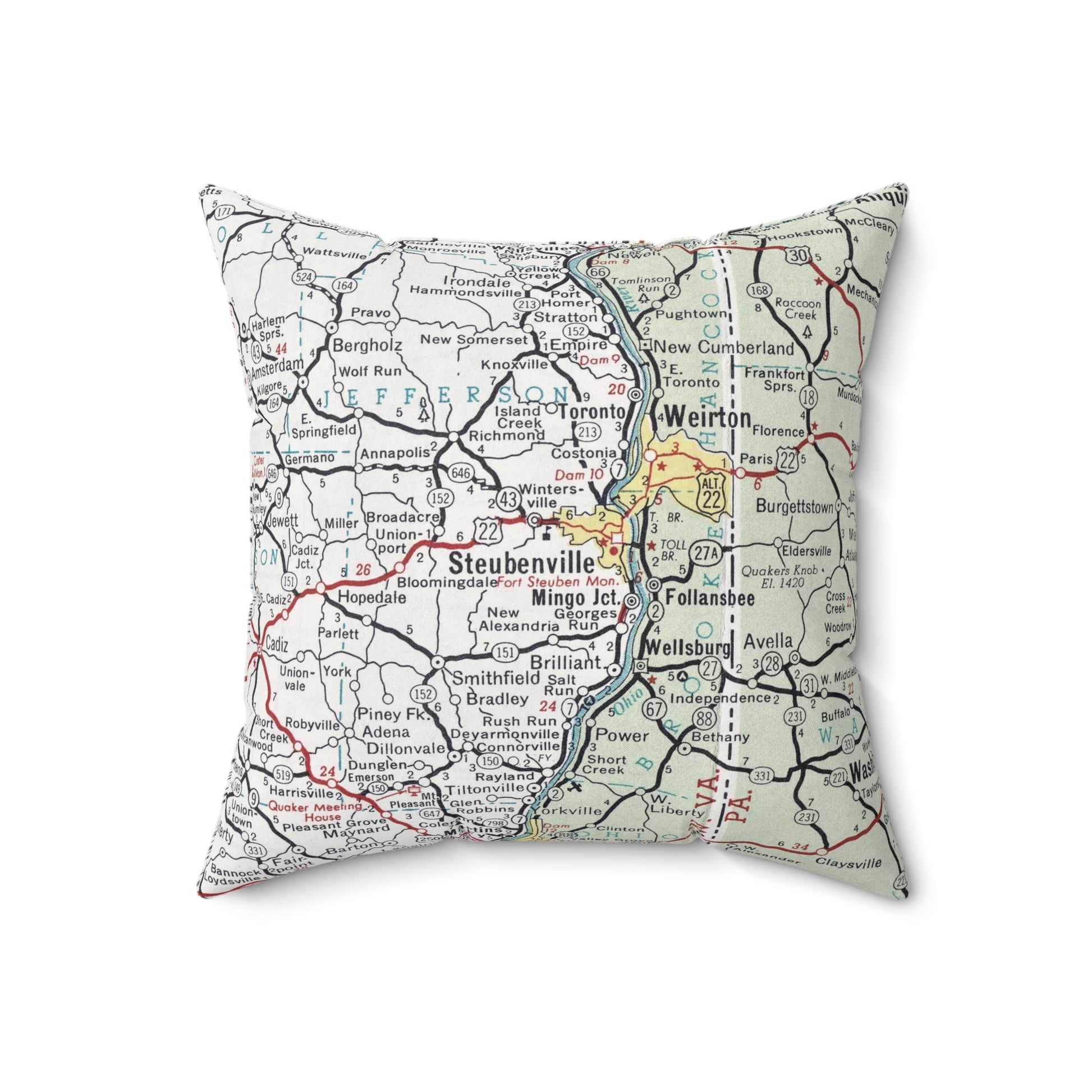Steubenville Ohio pillow