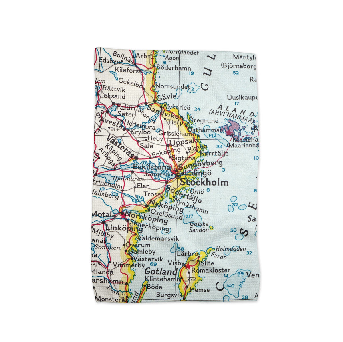 Stockholm Sweden Vintage Map Kitchen Towel