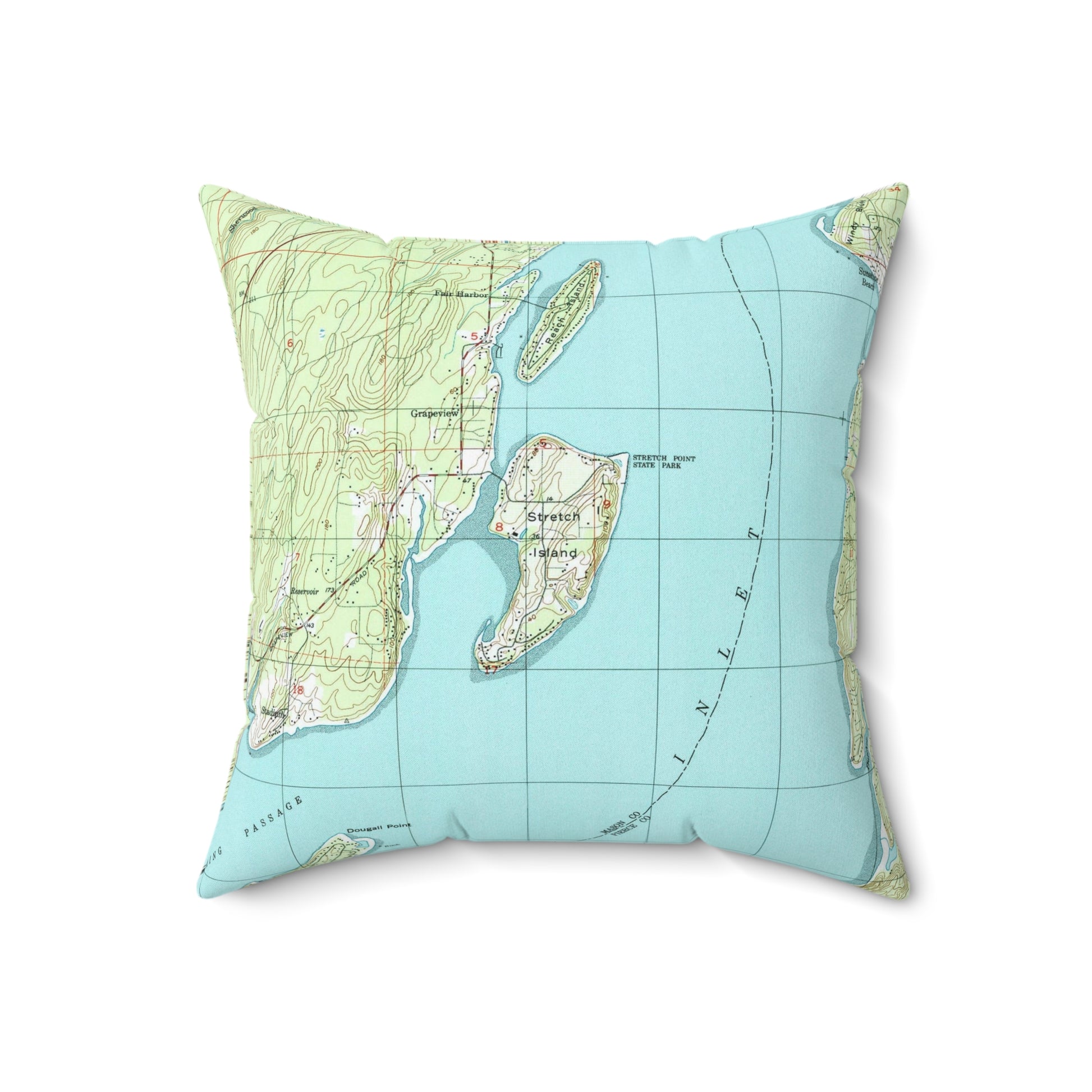 Stretch Island Washington pillow