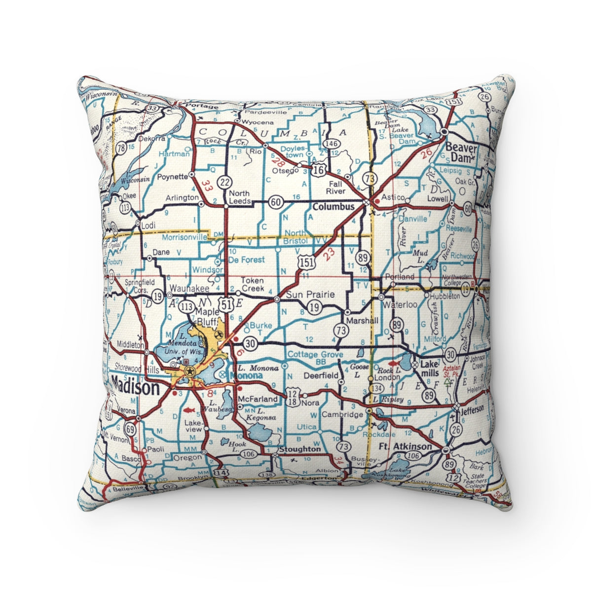 Sun Prairie Wisconsin pillow
