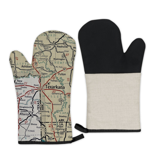 Texarkana Map Oven Mitt | Vintage-Inspired Kitchen Gift