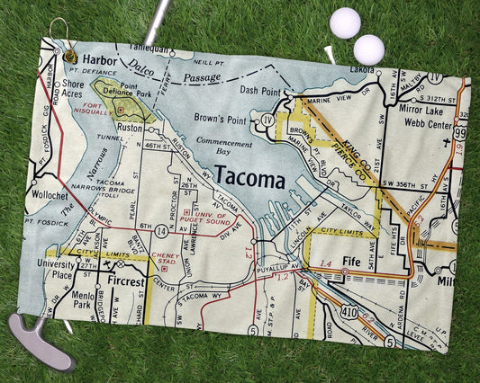 Tacoma Washington golf towel primary image