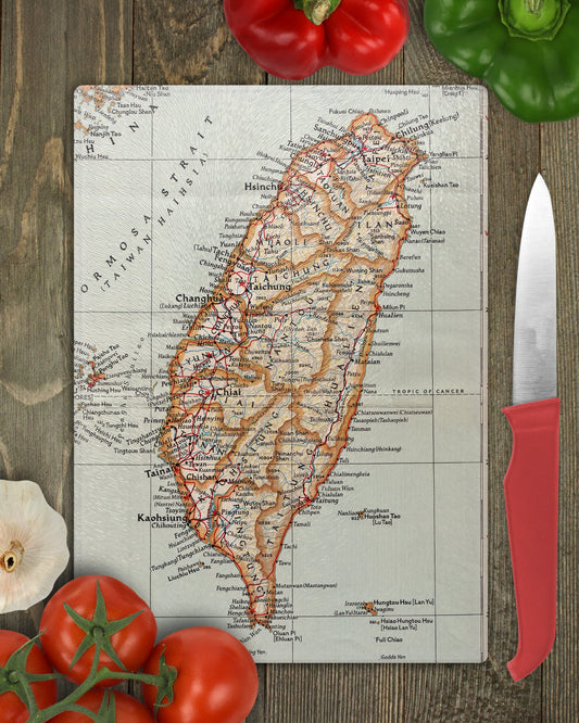 Taiwan Map Cutting Board | Travel Gift | Kitchen Decor