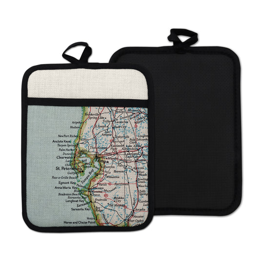 Tampa Florida Vintage Map Hot Pad
