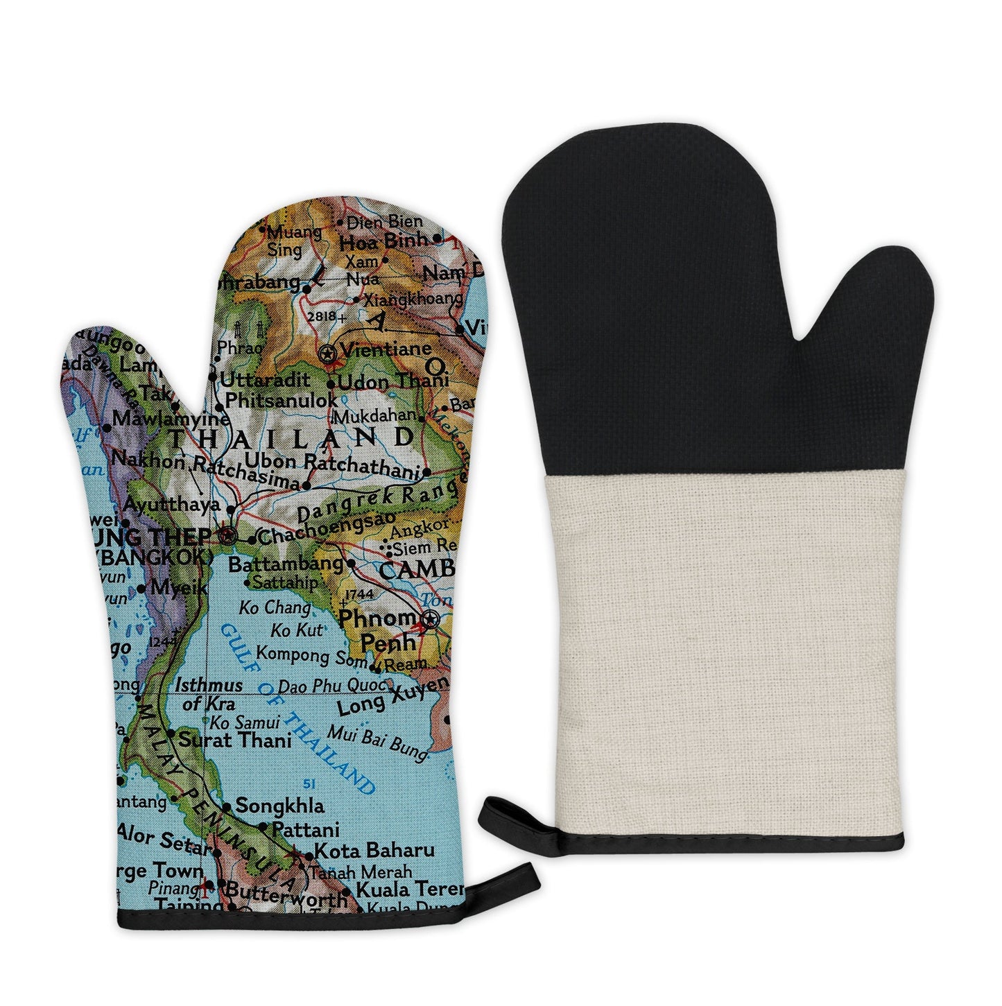 Thailand Map Oven Mitt | Vintage-Inspired Kitchen Gift