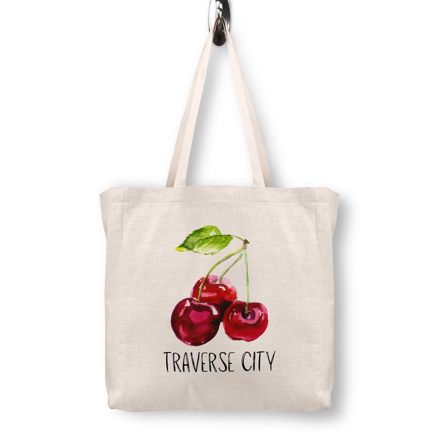 Traverse City Michigan Cherry Canvas Tote Bag