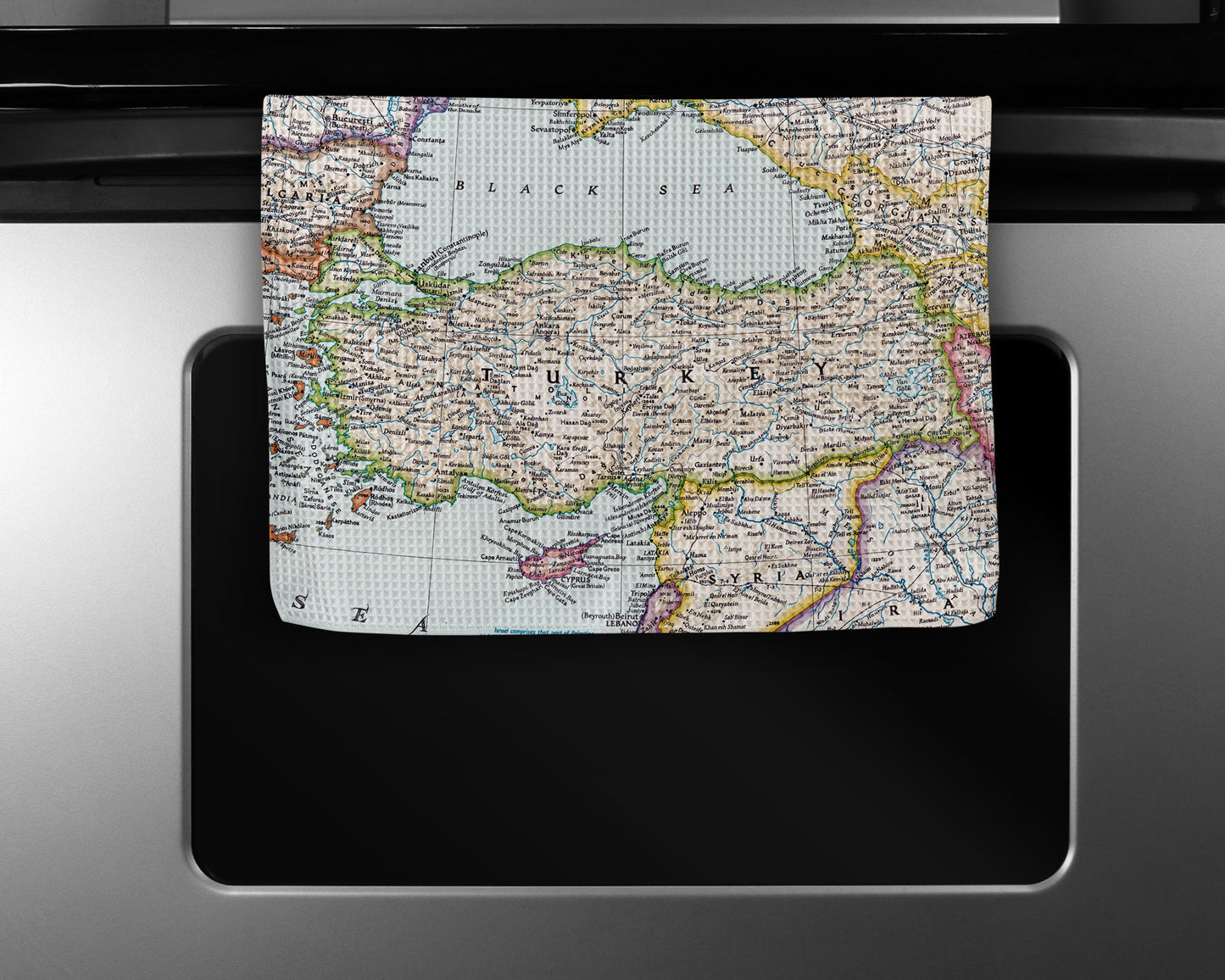 Turkey Map Tea Towel | Waffle-Weave Kitchen Towel Gift