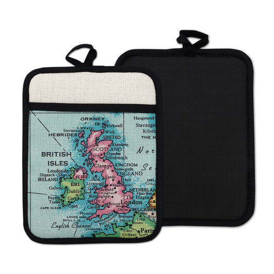 British Isles United Kingdom Vintage Map Hot Pad