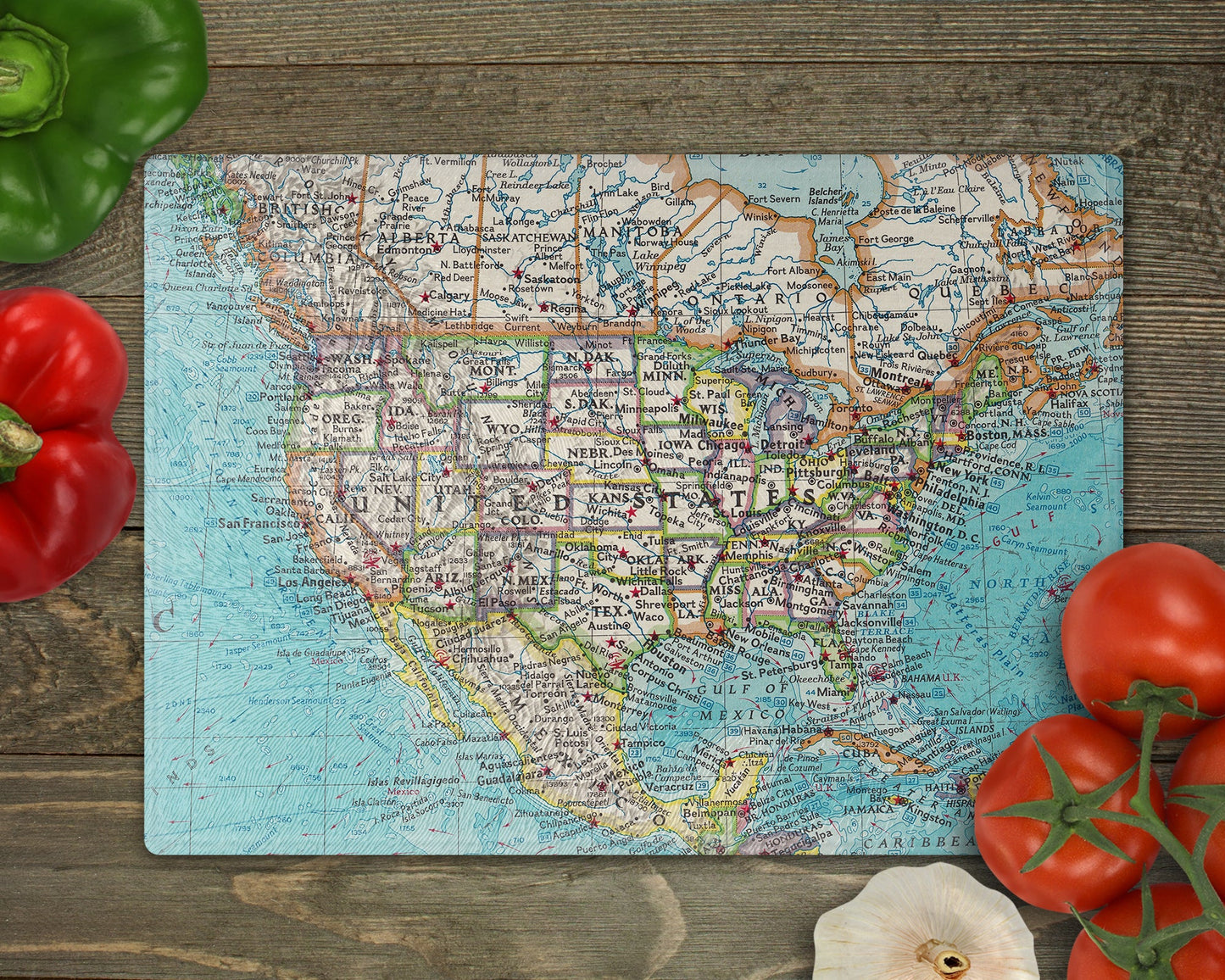 United States Map Cutting Board | Travel Gift | Kitchen Decor