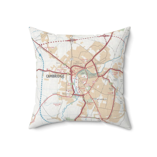 University of Cambridge vintage map pillow