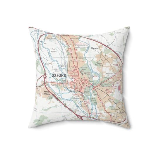 University of Oxford vintage map pillow