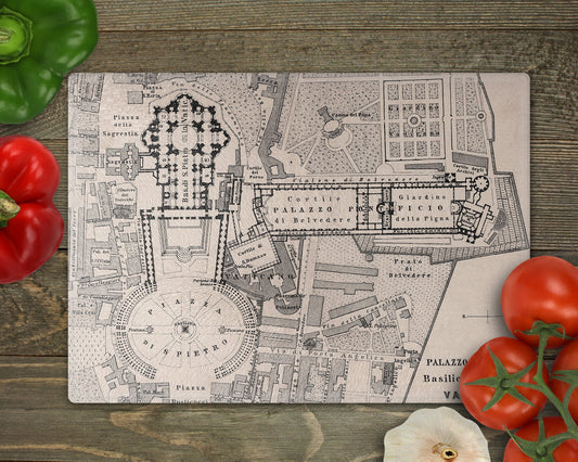 Vatican City Map Cutting Board | Travel Gift | Kitchen Decor