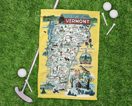 Vermont golf towel primary image