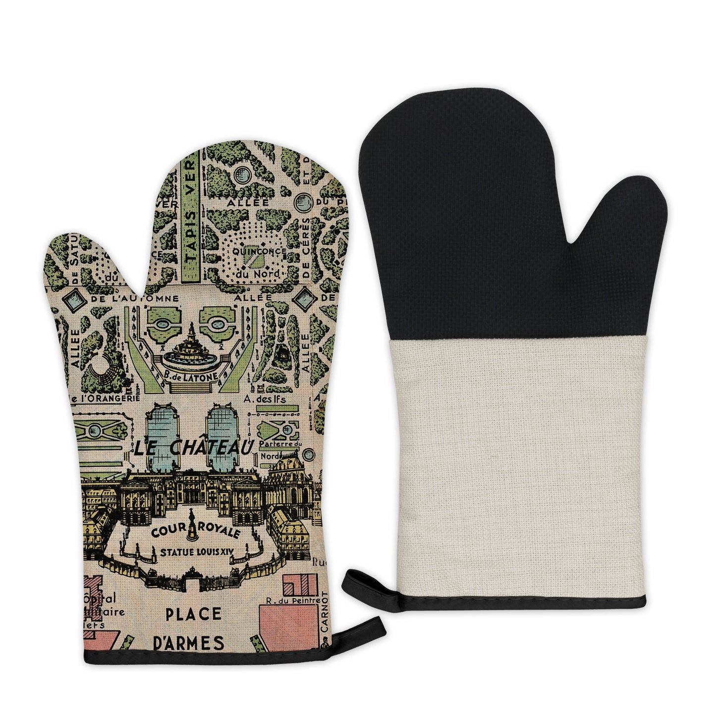 Versailles, France Map Oven Mitt | Vintage-Inspired Kitchen Gift
