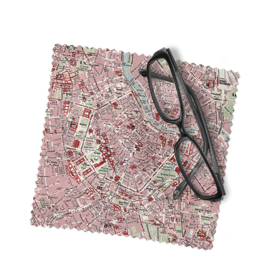 Vienna Austria Map Lens Cloth | Microfiber Glasses Cleaner | Travel Gift