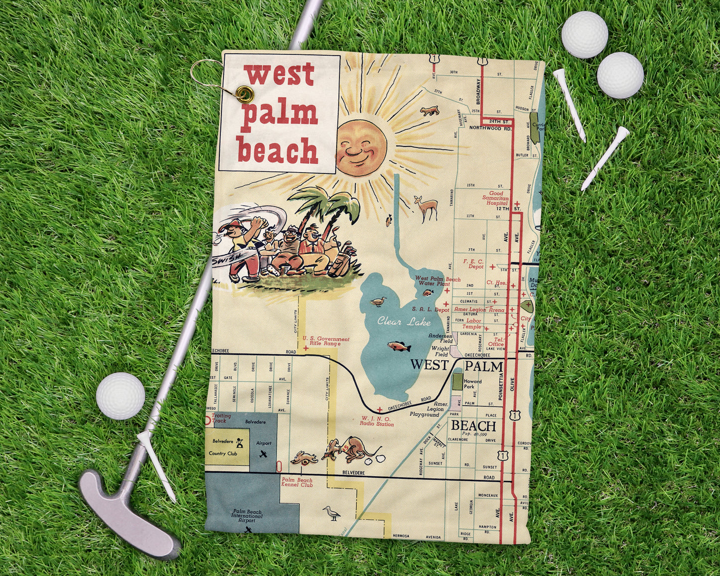 West Palm Beach Florida golf towel primary image