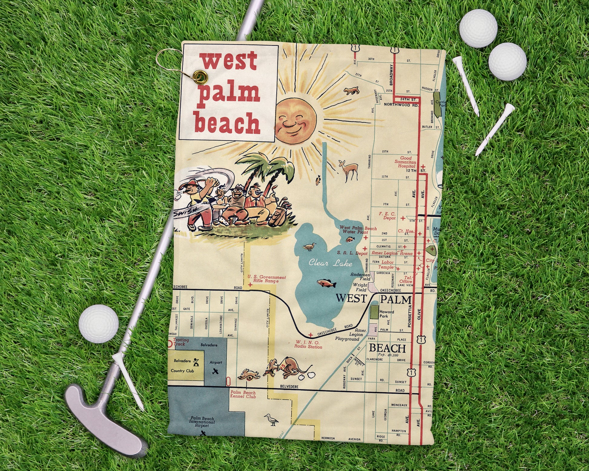 West Palm Beach Florida golf towel primary image