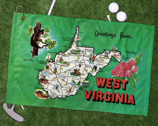 West Virginia golf towel primary image
