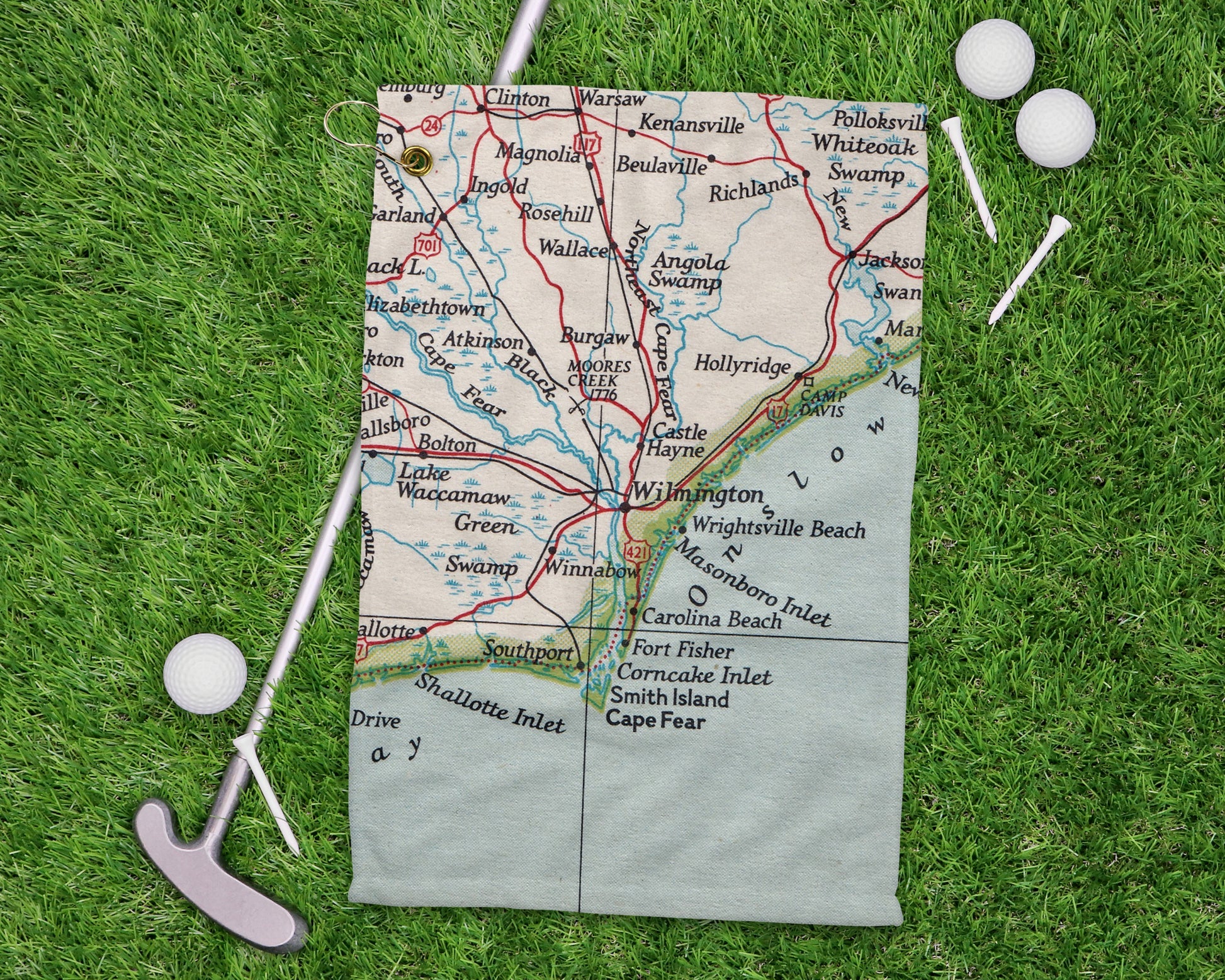 Wilmington North Carolina golf towel primary image