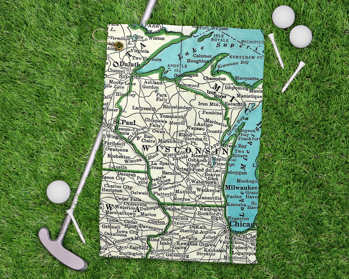 Wisconsin golf towel primary image