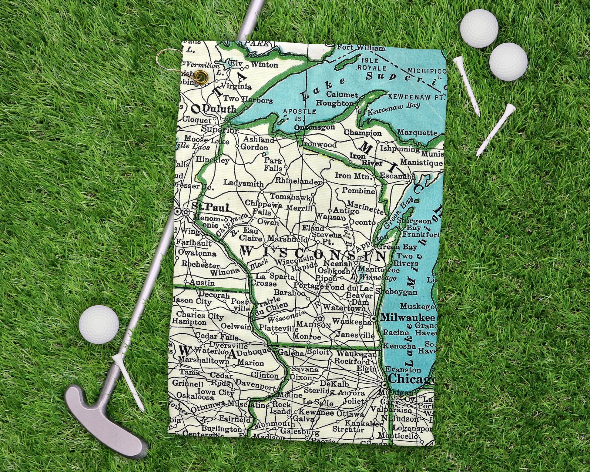 Wisconsin golf towel primary image