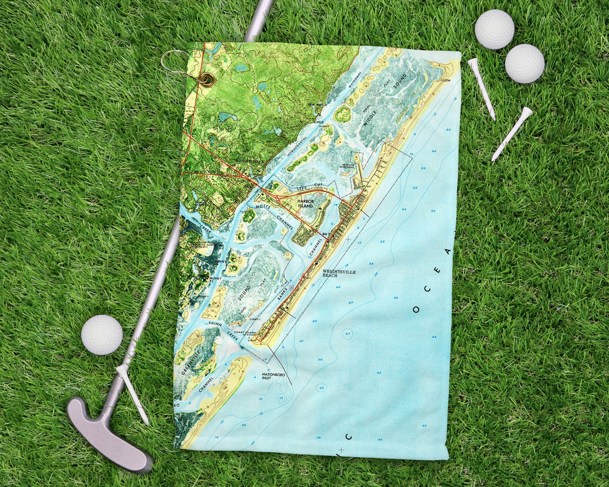 Wrightsville Beach North Carolina golf towel primary image