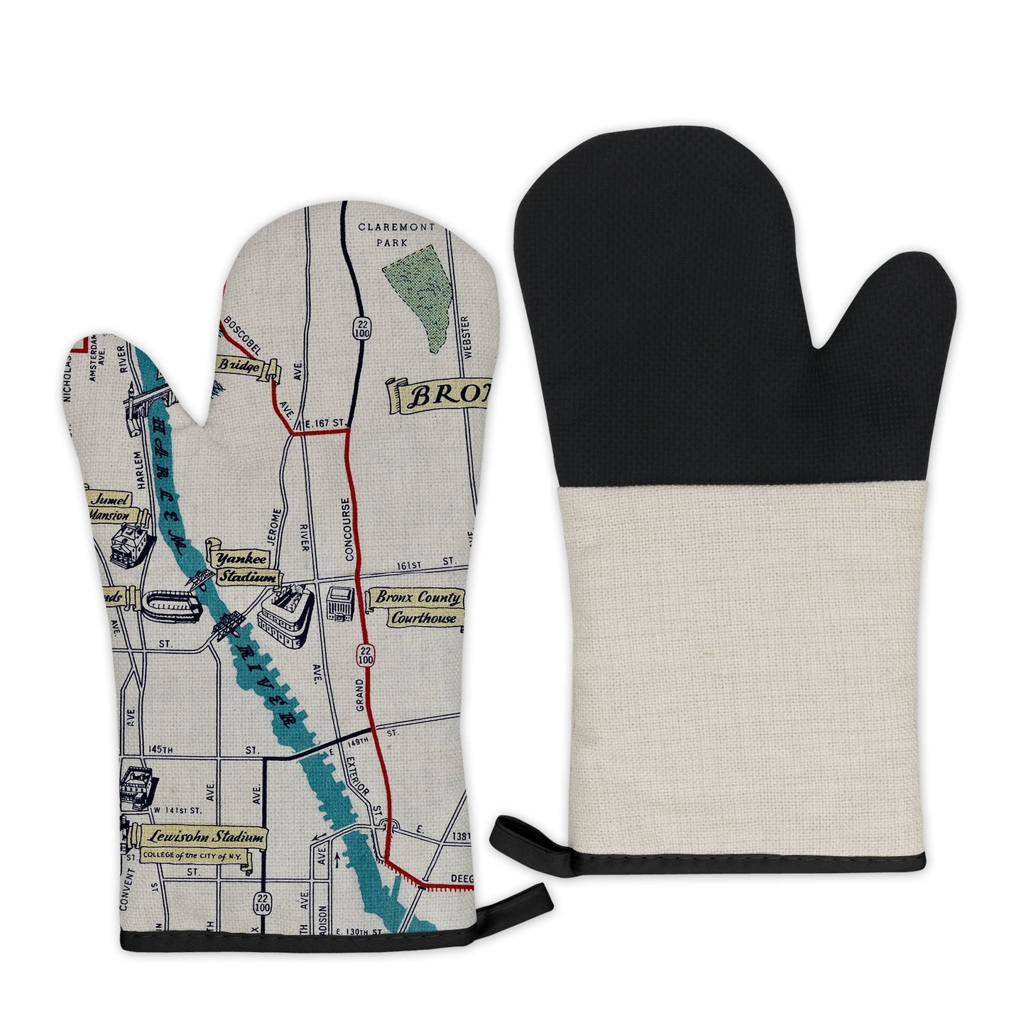 Yankee Stadium Map Oven Mitt | Vintage-Inspired Kitchen Gift