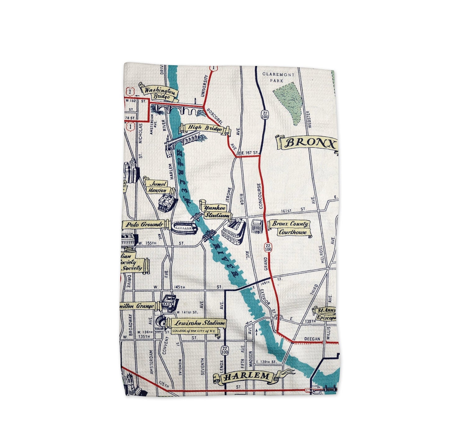 Yankee Stadium Kitchen Towel | New York Map Gift