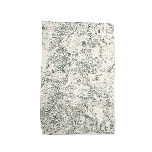 Yellowstone National Park Kitchen Towel | Vintage-Inspired Park Gift