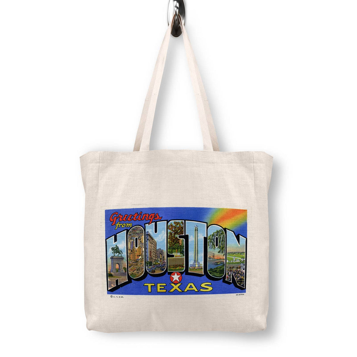 Houston Texas Vintage Postcard Canvas Tote Bag