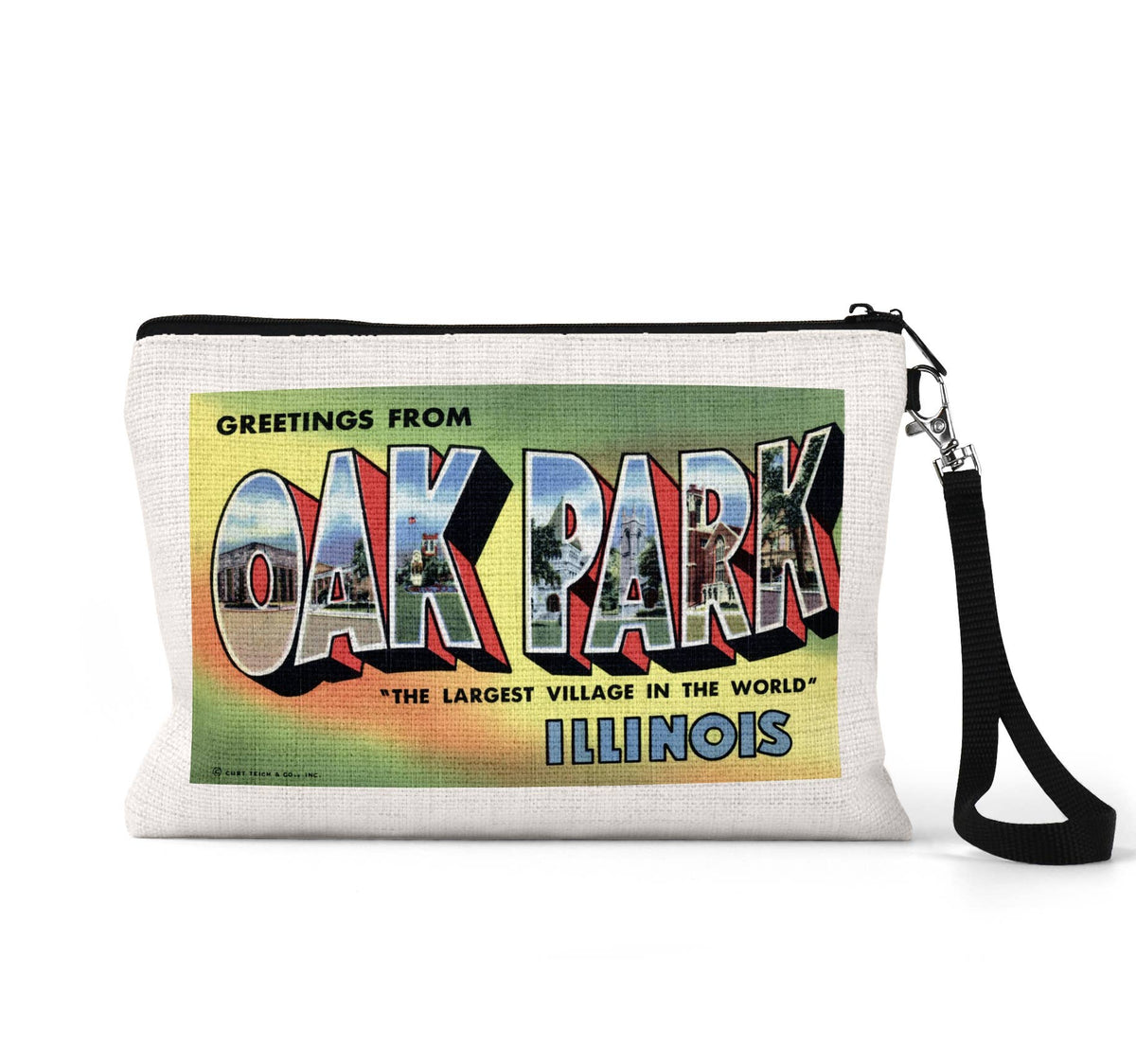 Oak Park Illinois wristlet travel pouch