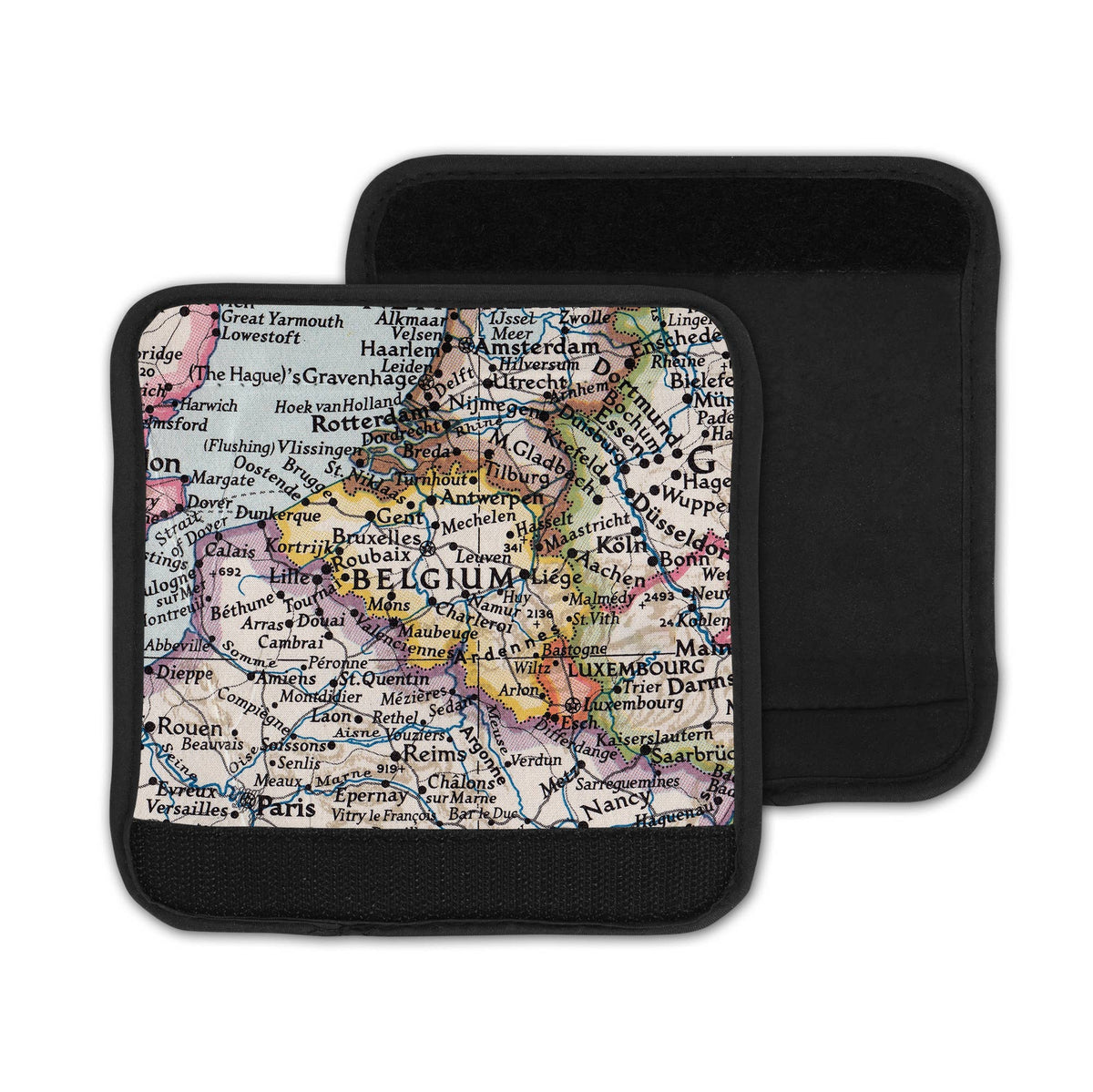Belgium Map Luggage Tag and Handle Wrap view 3