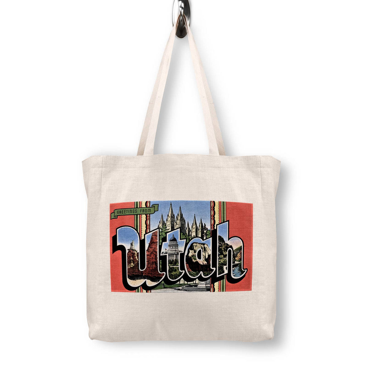 Utah Vintage Postcard Canvas Tote Bag