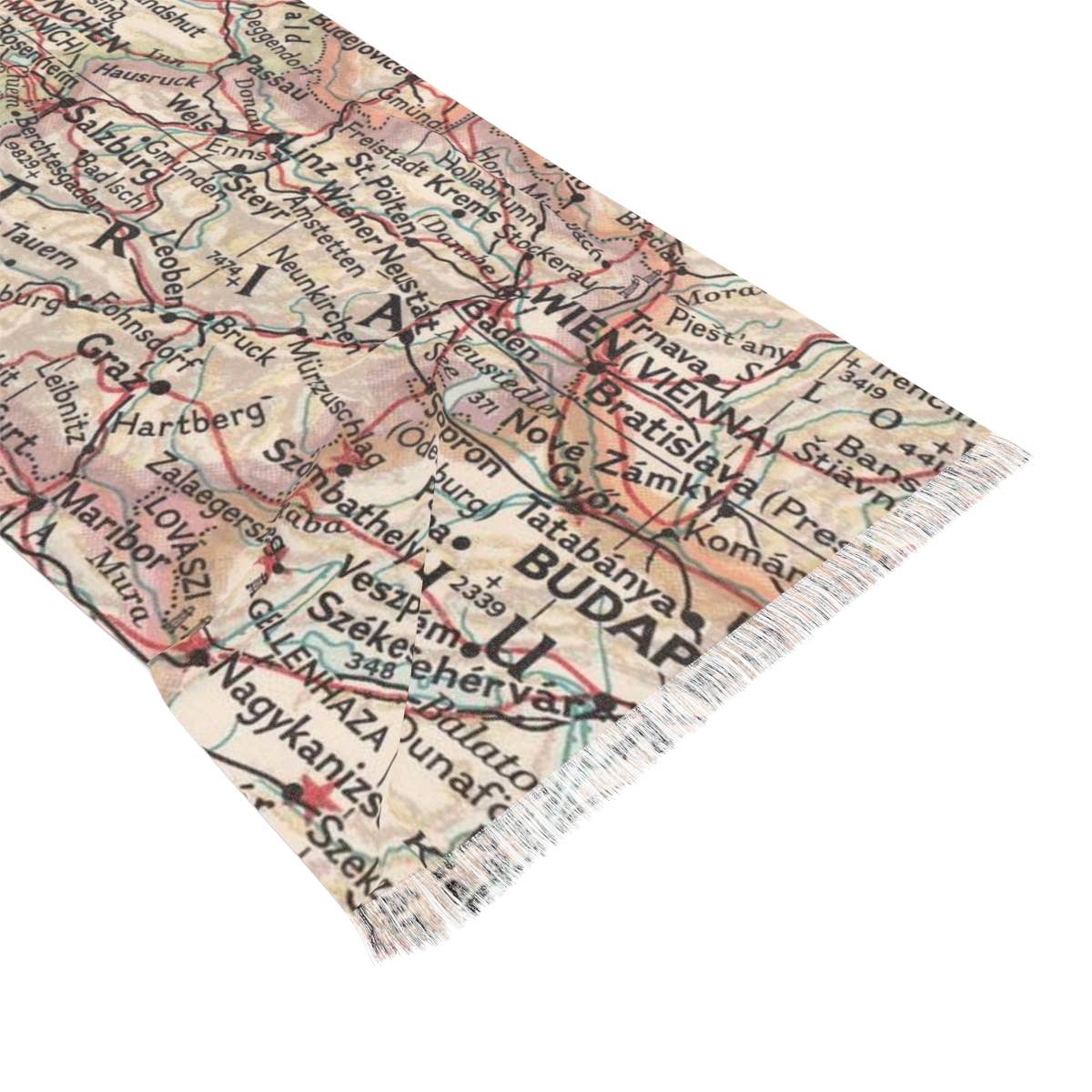 Austria Map Travel Scarf view 3