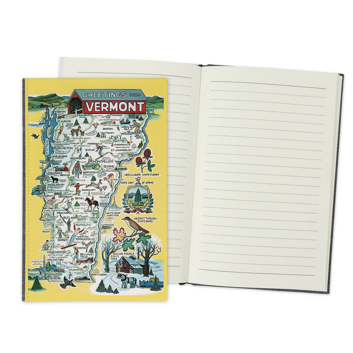 Vermont Vintage Map Travel Journal