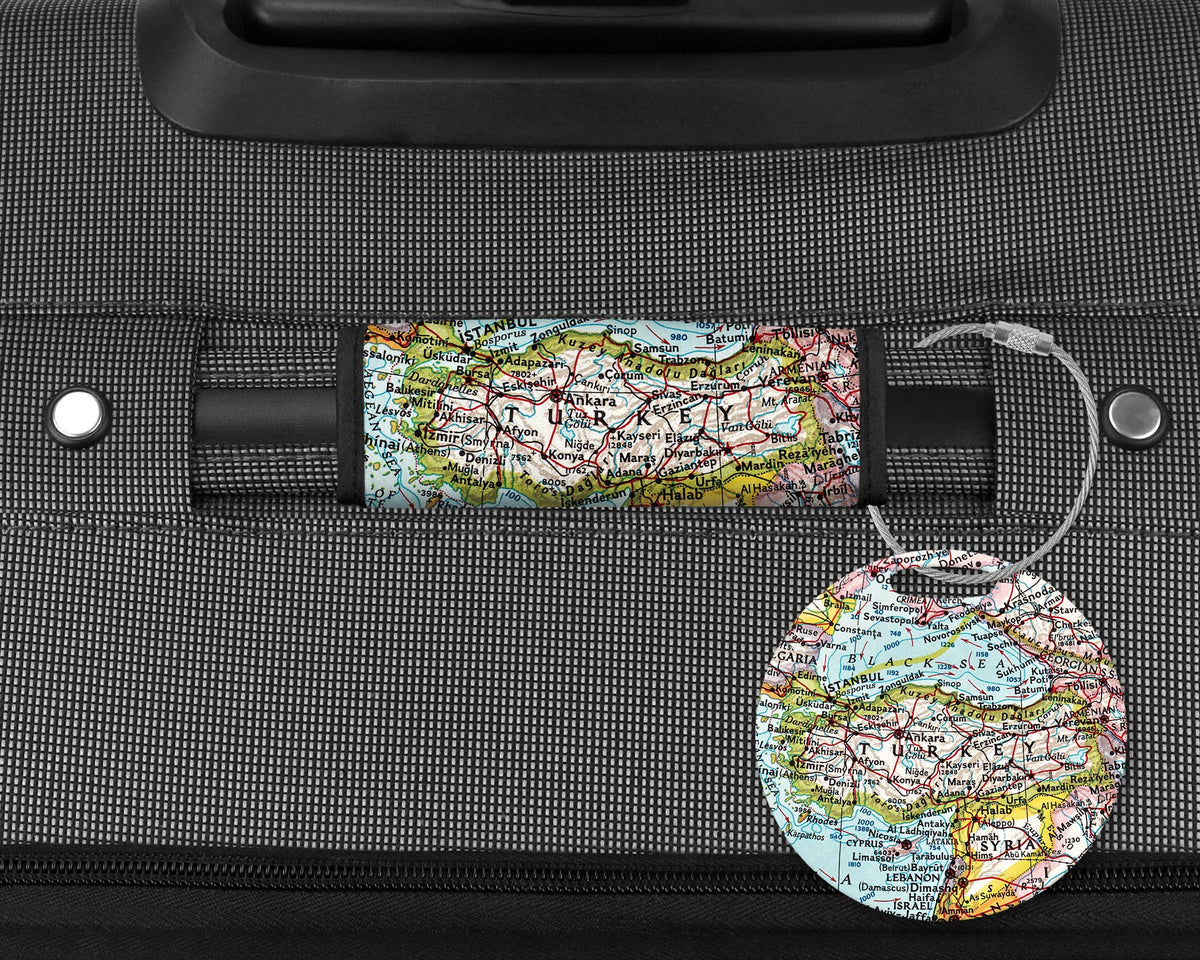 Turkey Map Luggage Tag and Handle Wrap