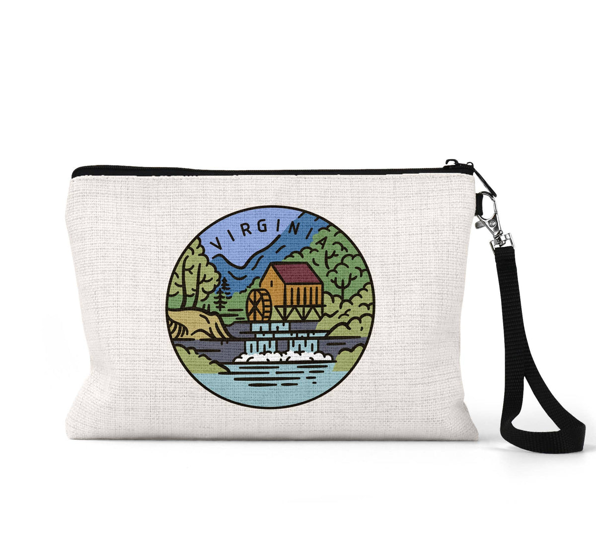 Virginia wristlet travel pouch