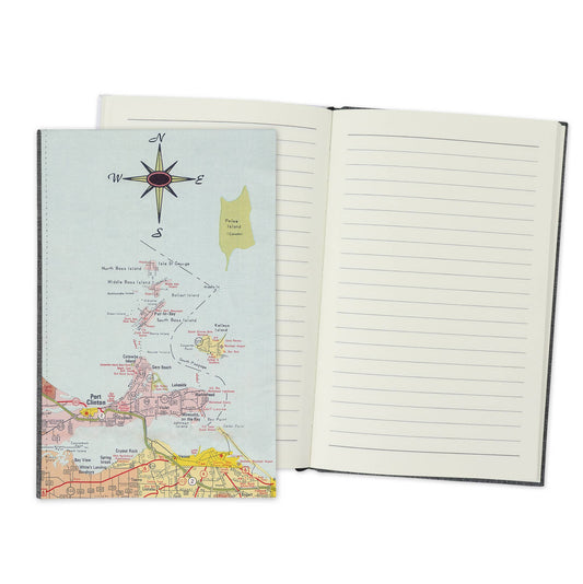 Erie Islands Ohio Vintage Map Travel Journal