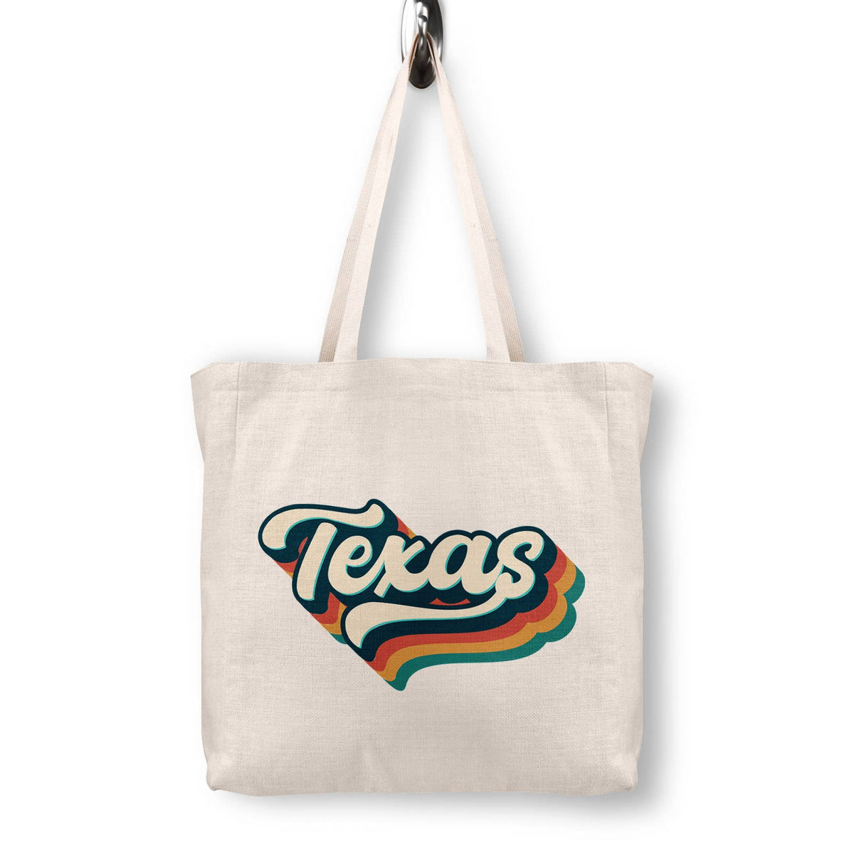 Retro Texas Canvas Tote Bag