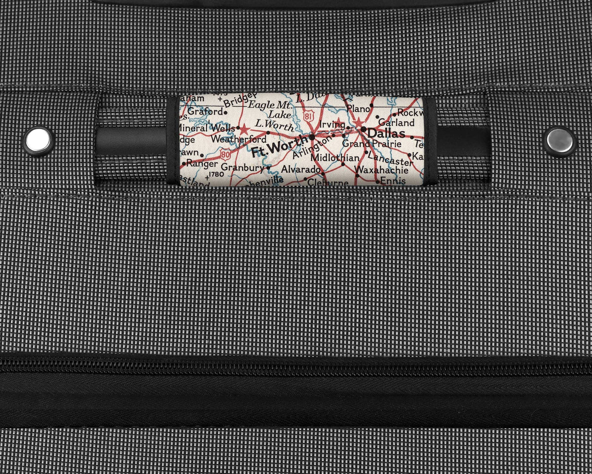 Fort Worth Texas Map Luggage Tag and Handle Wrap view 2