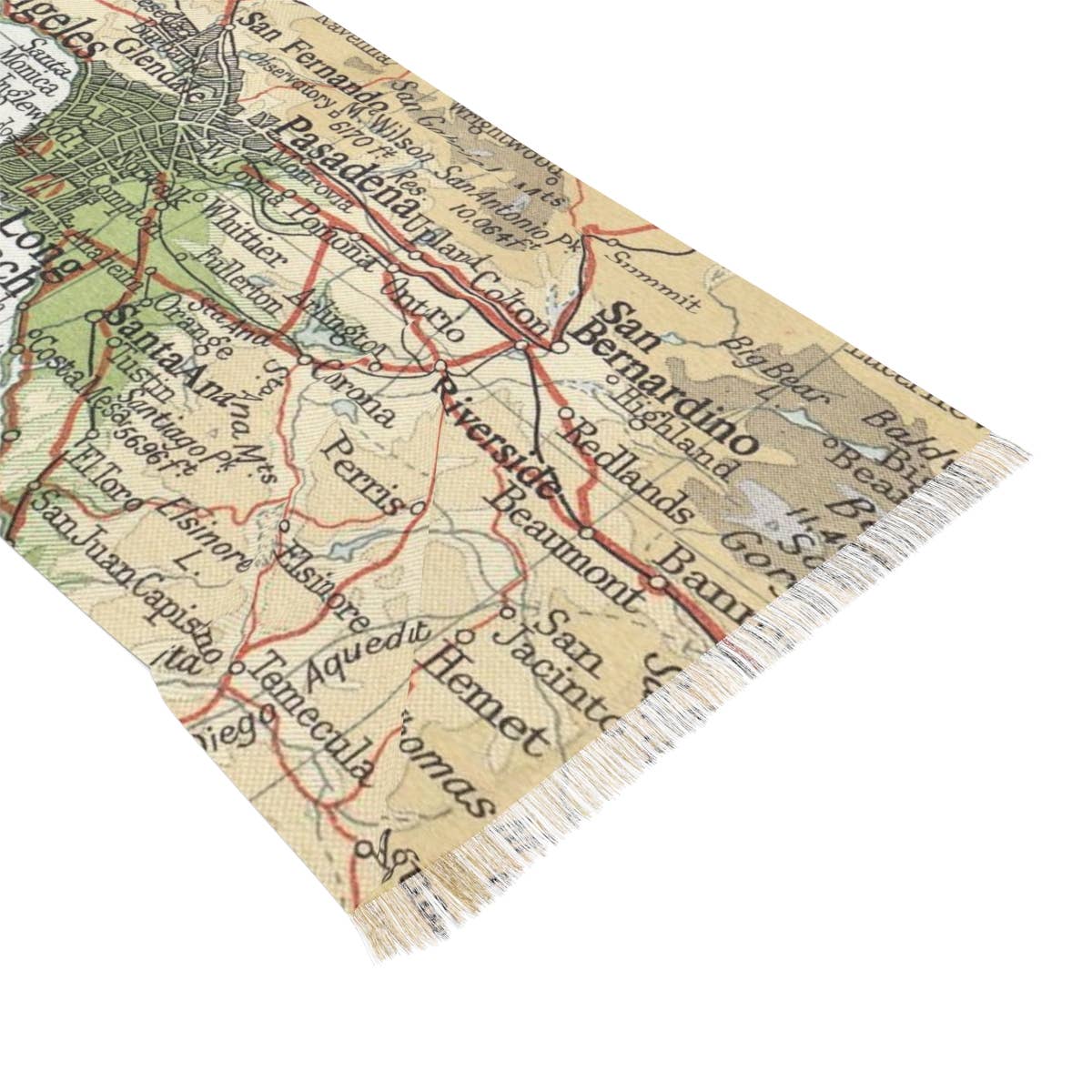 Los Angeles California Map Travel Scarf view 3