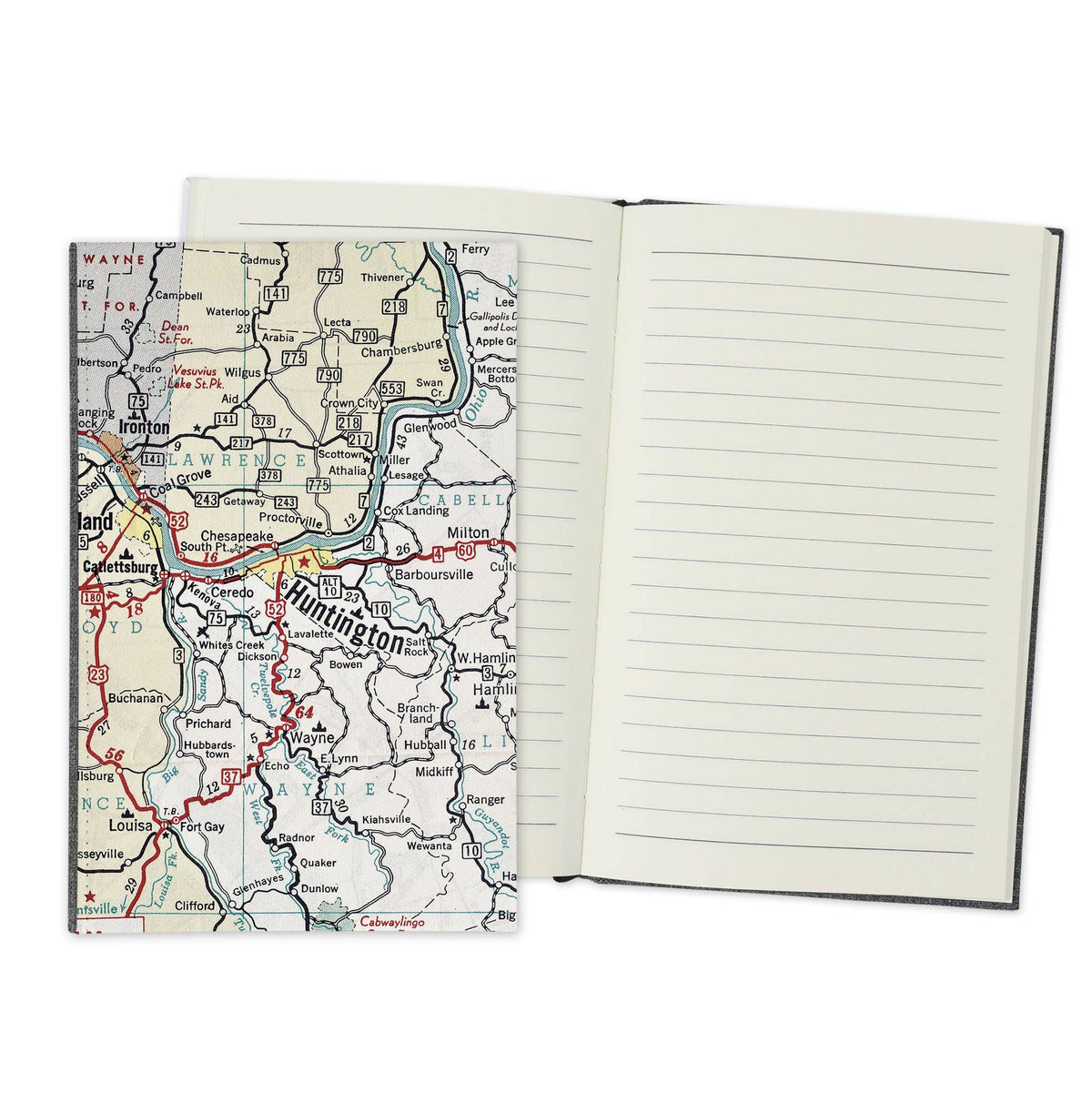 Huntington West Virginia Vintage Map Travel Journal