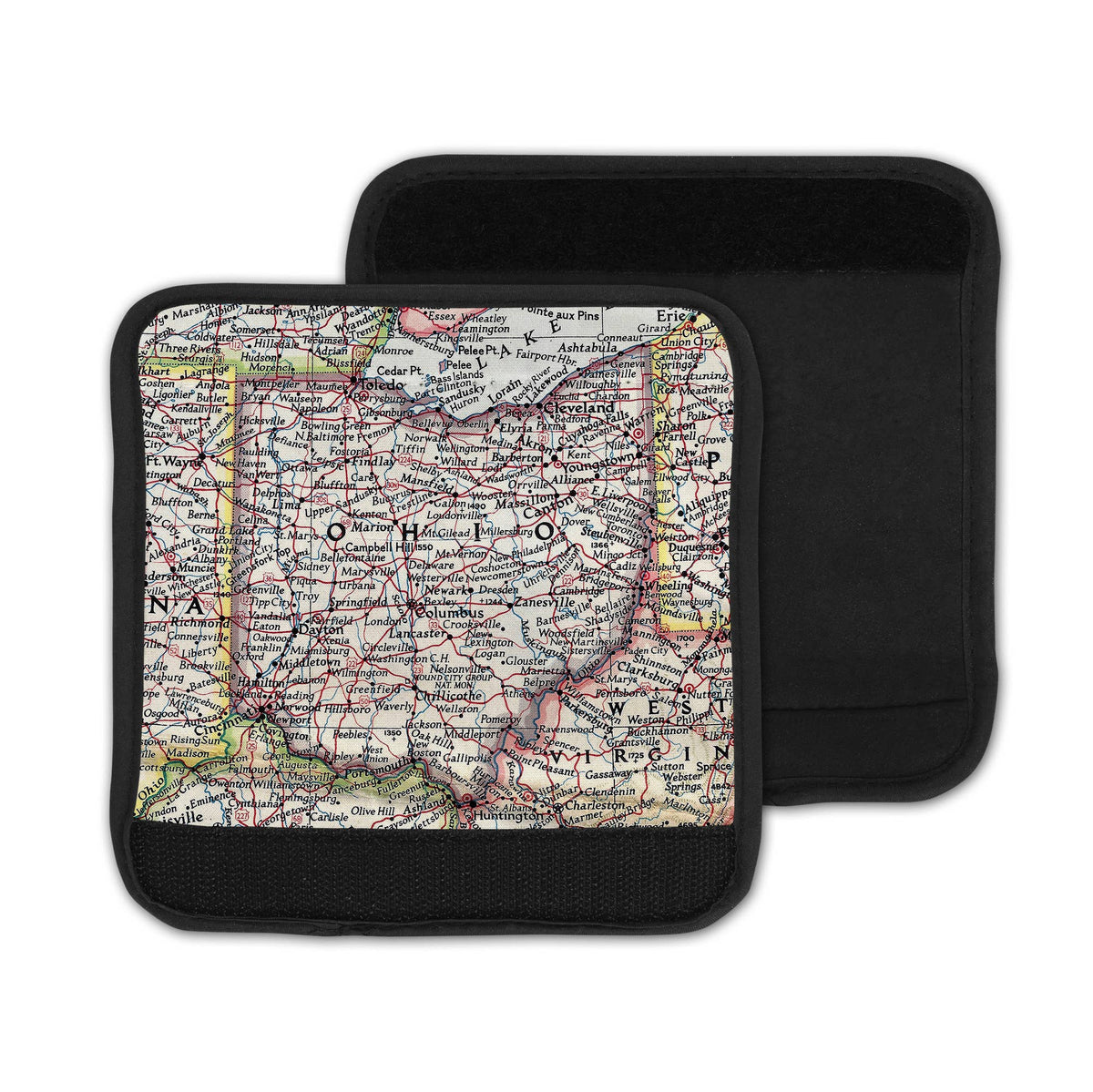 Ohio Map Suitcase Spotter Luggage Handle Wrap view 2