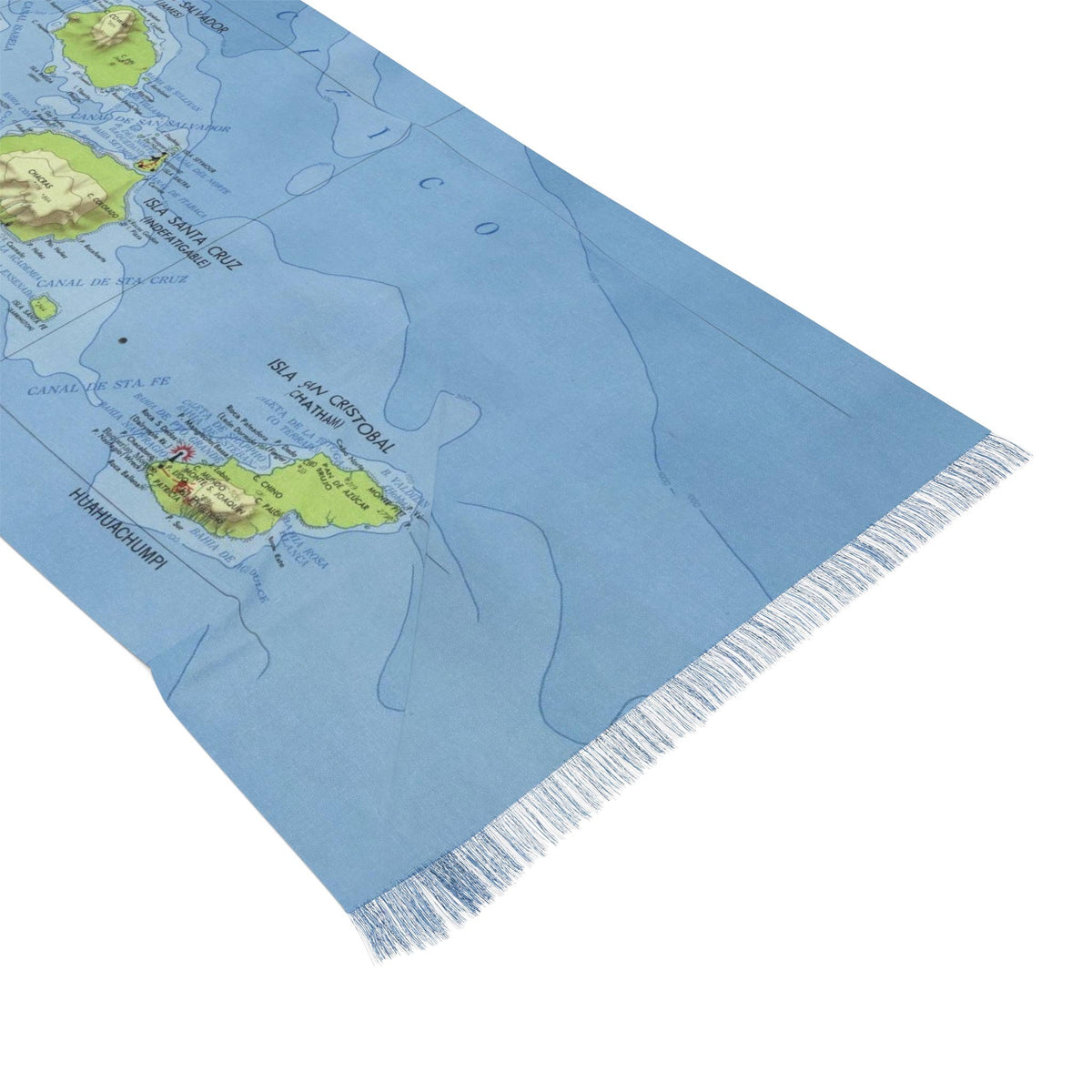 Galapagos Islands Map Travel Scarf view 4