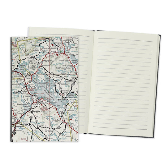 Lake Winnipesaukee New Hampshire Vintage Map Guest Book Journal