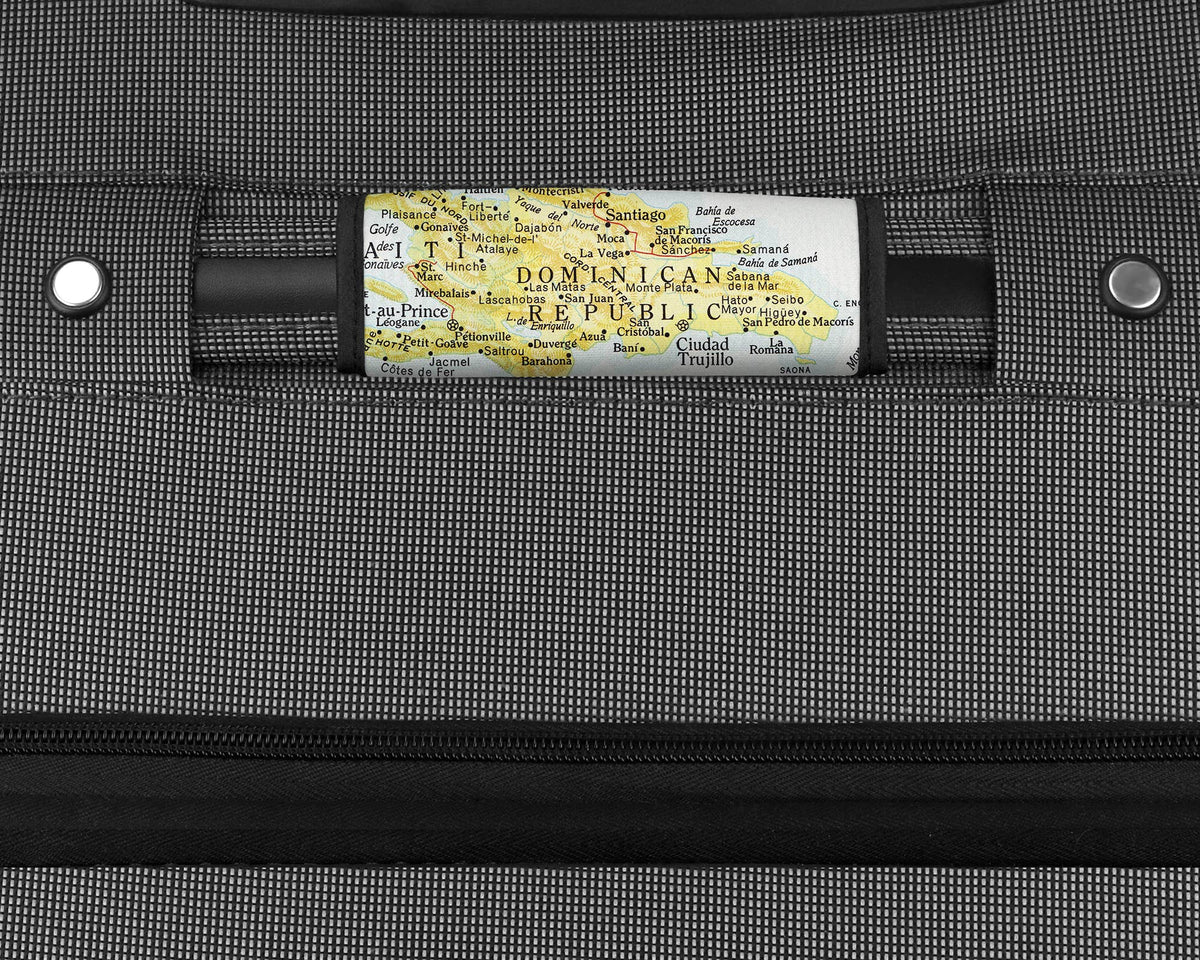 Dominican Republic Map Luggage Tag and Handle Wrap view 2