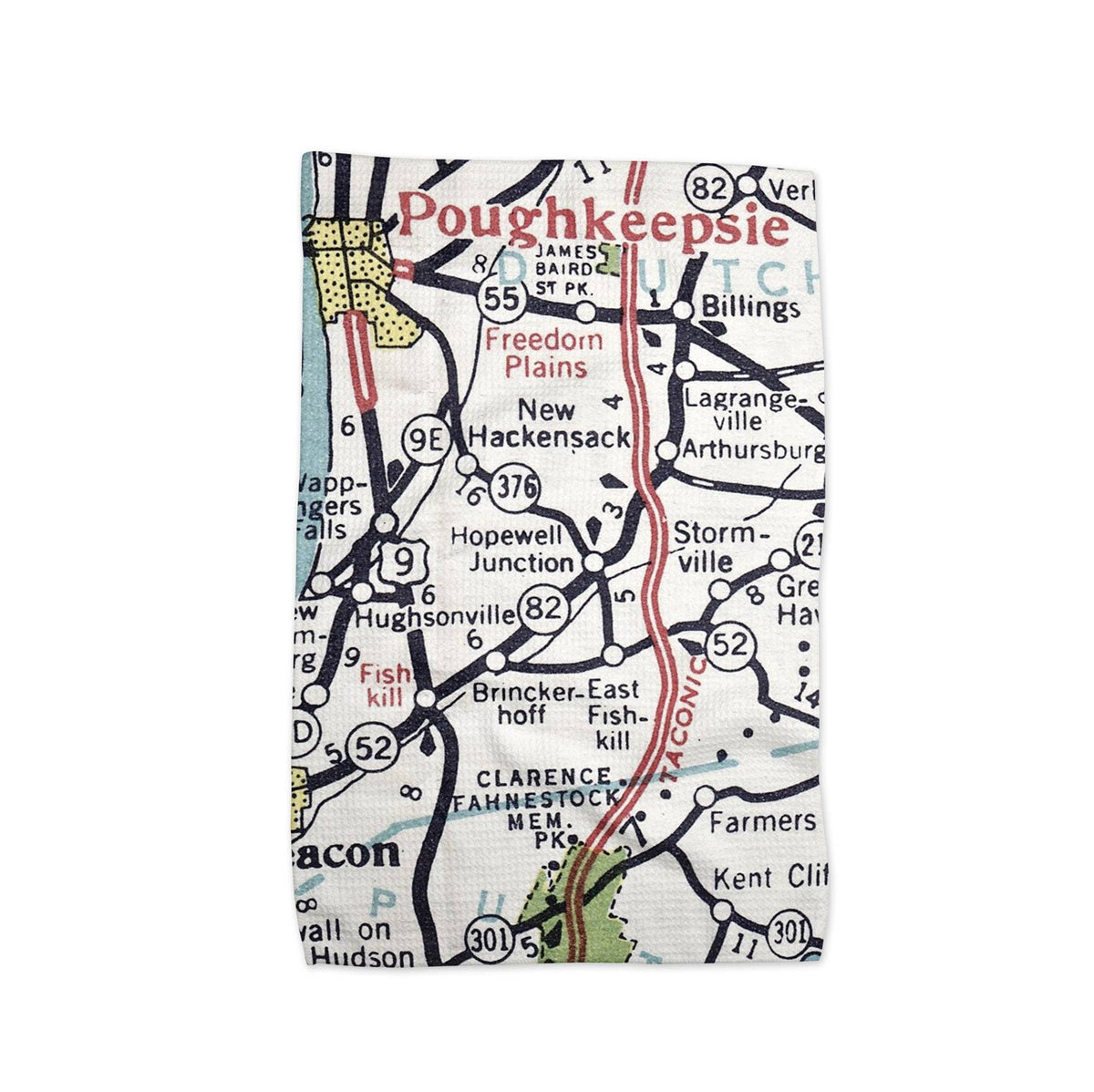 Hopewell Junction New York map tea towel