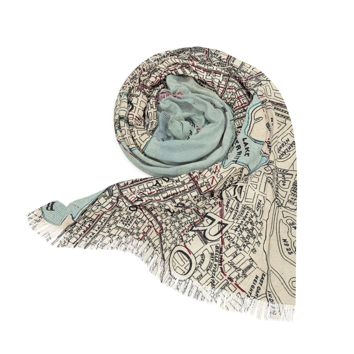 Oakland California Map Travel Scarf